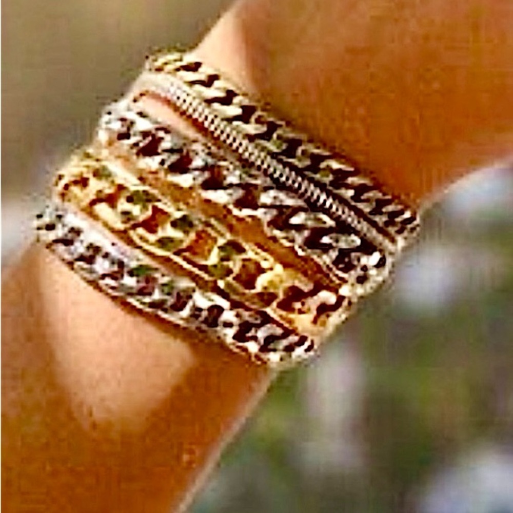 JENNY BIRD Mixed Metal Stacked Chain Bracelet